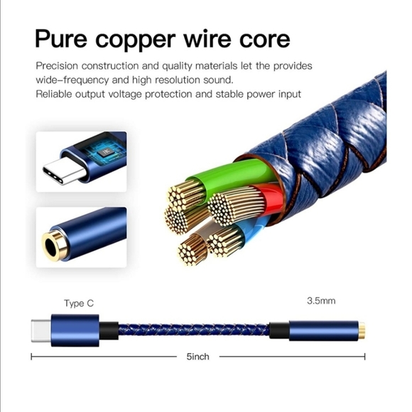 BNIB Type C to Headphone (3.5mm) Adapter - Picture 2 of 6